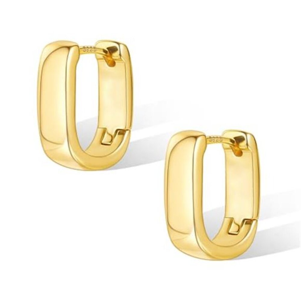 925 sterling silver hoop earrings small chunky huggie hypoallergenic women